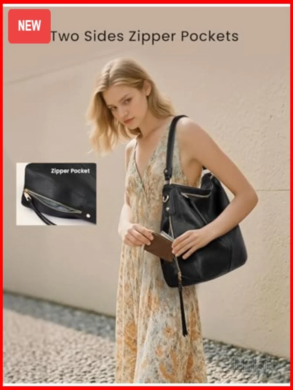 Large Faux Leather Hobo Crossbody Bag with Adjustable Strap and Multiple Pockets